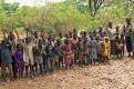 Crowd of local kids, Burkina Faso
