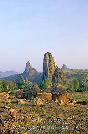 Kirdi village and Volcanic plugs, Rhumsiki, Cameroon