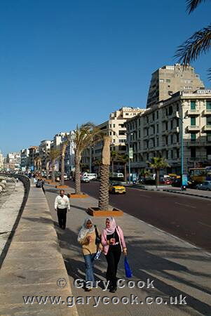 The Corniche, Promenade around the Eastern Bay, Alexandria, Egypt