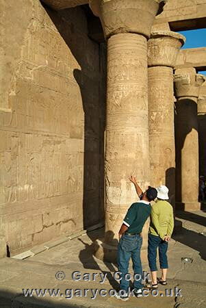 Tourists visiting Kom Ombo Temple, Egypt