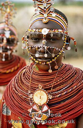 Unmarried Samburu girl, near Arches Post, Kenya