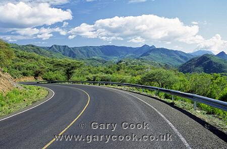 Road in the Rift Valley, near Lake Bogoria, Kenya