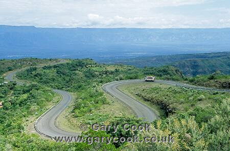 Winding road in the Rift Valley, Kenya
