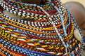 Colourful beads worn by a Samburu woman, Kenya