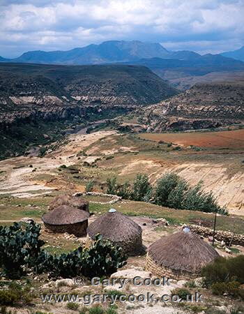 Lesotho mountains near Molefe village, Malealea, Lesotho