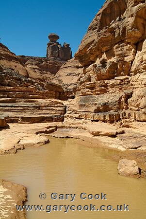 Rock pools, Jebel Acacus, Sahara Desert, Libya