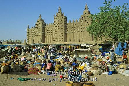 Djenne market and mosque, Mali
