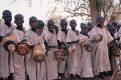 Dogon boys going through their initiation and circumcision period, Mali