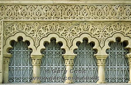 Ornate architecture, Mohammed V Mausoleum, Rabat, Morocco