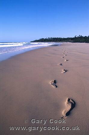 Footprints, Beach at Morrungulo, Mozambique