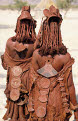 Goatskin clothes and braided hair, Himba Women, Namibia