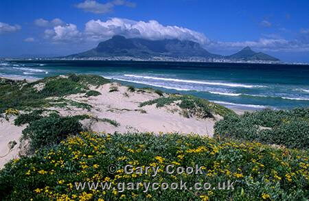 Table Mountain and Cape Town, from Table View, South Africa