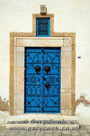 Traditional door, Sidi bou Said, near Tunis, Tunisia