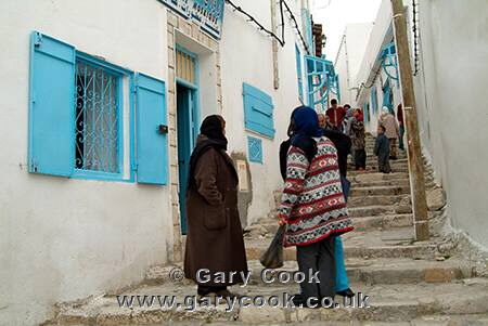 Hilly streets of Le Kef, Tunisia