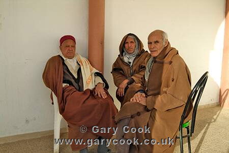 Tunisian men chatting in a cafe, Matmata, Tunisia
