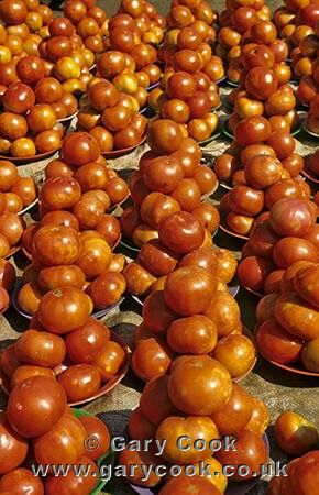 Tomatoes for sale, Jinja market, Uganda