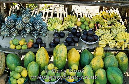Fruit for sale, market stall Uganda