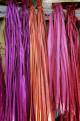 Colourful ribbons for sale, Jinja market, Uganda