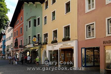 Colourful houses, Kitzbuhel, Austria