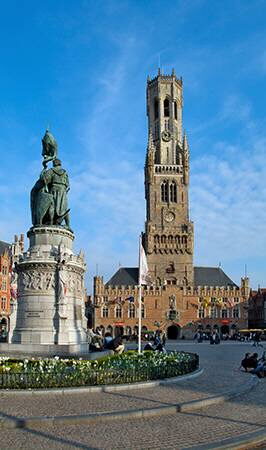 Belfort, Markt square, Bruges, Brugge, Belgium