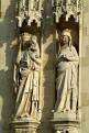 Gothic carvings on the Stadhuis, City Hall, Burg square, Bruges, Brugge, Belgium