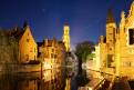 Canals at night, Bruges, Brugge, Belgium