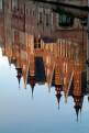 Reflections in the canals of Bruges, Brugge, Belgium