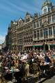 Street cafes, Grote Markt, Grand Place, Brussels, Bruxelles, Belgium