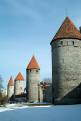 City walls and towers, Koismae, Plate, Eppingi and Grusbecke Towers, Tallinn, Estonia