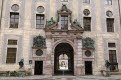 Entrance gate to the Residenz, Odeonsplatz, Munich, Bavaria, Germany