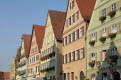 Town houses on Dr Martin Luther Strasse, Dinkelsbuhl, Bavaria, Germany