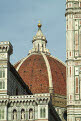 The Campanile and Brunelleschi's Cupola, Duomo di Sata Maria del Fiore, Cathedral, Florence, Firenze, Tuscany, Italy