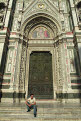 Doorway, Duomo di Sata Maria del Fiore, Cathedral, Florence, Firenze, Tuscany, Italy