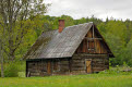 Typical Latvian barn, near Ligatne, Gauja National Park, Latvia