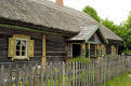 Traditional Lithuanian house from the Aukstaitija region, Lithuanian Open Air Museum, Rumsiskes, near Kaunas, Lithuania