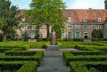 Cloister garden of Sint Agathaklooster, Delft, Holland, The Netherlands
