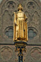 Golden statue in the Binnenhof, Den Haag, The Hague, Holland, The Netherlands