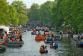Queens Day celebrations, Amsterdam, Holland, The Netherlands