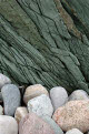 Detail of rock and pebbles, shore of the Vargsundet, near Hammerfest, Norway
