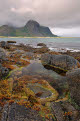 View looking towards Flakstad, Flakstadoya Island, Lofoten Islands, Norway
