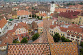 Sibiu from the tower of the Evangelical Cathedral, Transylvania, Romania