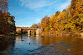 River Nith in autumn, Nithsdale, near Drumlanrig castle, Dumfries and Galloway Scotland