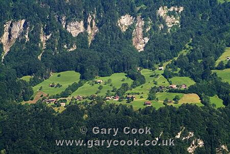 Mountain village above Lake Luzern, Switzerland