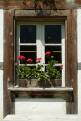 Traditional swiss window box, Freilicht Ballenberg Open-air Museum, near Brienz, Bernese Oberland, Central Switzerland