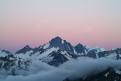 Mountains at Furka Pass at dawn, Switzerland