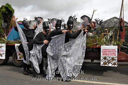 Midges attck Gatehouse - float in the Grand Parade, Gatehouse of Fleet Gala 2007, Dumfries and Galloway, Scotland