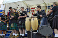 The Dangleberries, Galloway Pipe Rock Band performing at Gatehouse of Fleet Gala, Dumfries and Galloway, Scotland