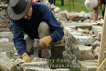 Demonstration of constructing a Drystone Wall, Great Yorkshire Show, Harrogate, North Yorkshire, England