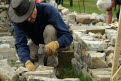 Demonstration of constructing a Drystone Wall, Great Yorkshire Show, Harrogate, North Yorkshire, England