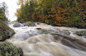 Rapids alongside the portage between Mora Lake and Little Saganaga Lake, Boundary Waters Canoe Area Wilderness, Superior National Forest, Minnesota, USA